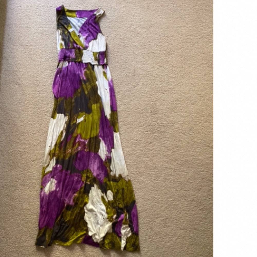 Long maternity or summer dress stretch size xs fits s/m